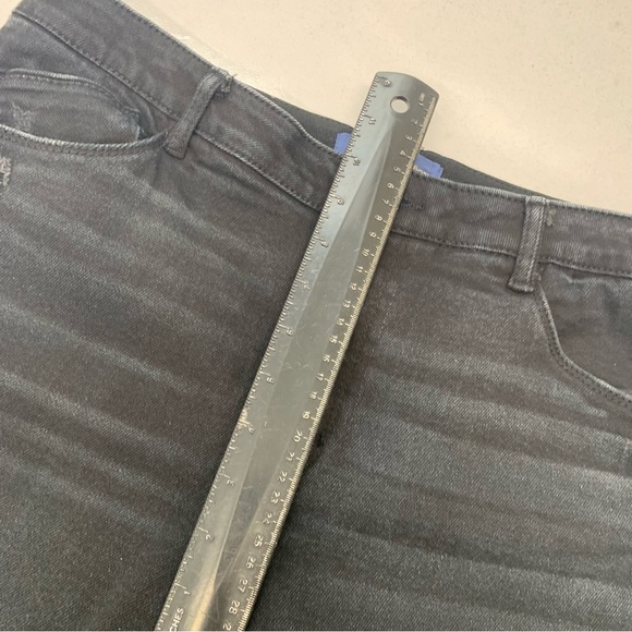 Democracy‎ Jeans Woman 14 Black  AB Solution Stretch Raw Hem Ankle Pockets - Picture 10 of 11